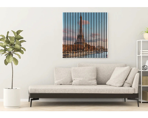 Dekoratívna nástenná maľba s motívom Eiffelovej veže, vhodná na dekoráciu interiéru