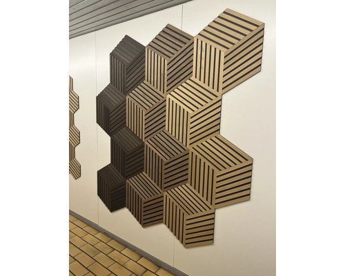 Dekoratívne nástenné panely s geometrickým kockovým vzorom