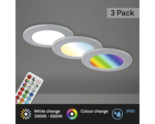 Tri LED vstavané bodové svietidlá s diaľkovým ovládaním na ovládanie osvetlenia