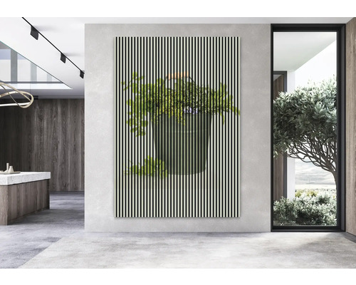 Dekoratívny nástenný obraz s motívom rastlín v modernom interiéri