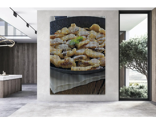 Dekoratívna nástenná maľba s motívom šišiek