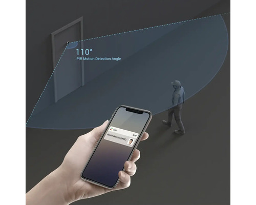 Bezpečnostná kamera s uhlom detekcie pohybu 110 stupňov a upozornením na smartfóne