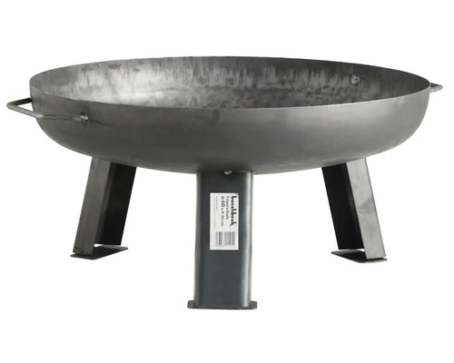 Kovová ohnivá misa s tromi nohami a držadlami