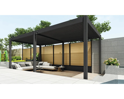 Pergola s lounge nábytkom na terase