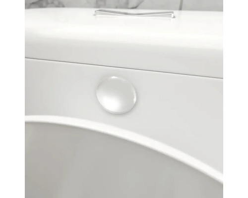 Detail bieleho splachovača toalety