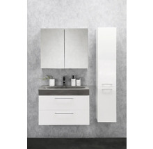 Súprava kúpeľňového nábytku Somero lesklá biela/umývadlo betón 80x57 cm-thumb-3