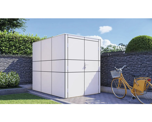Drevený záhradný domček Bertilo HPL Design Bike Port 155 x 229 cm biely