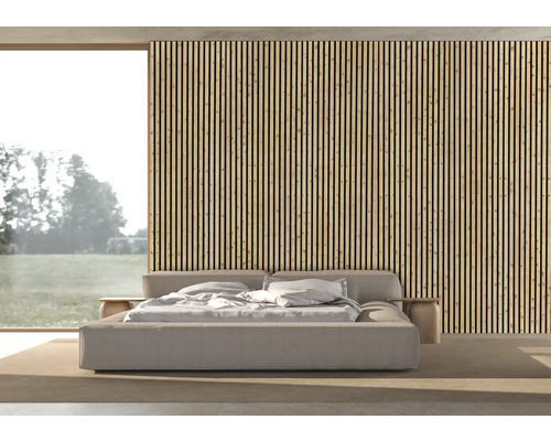 Spálňa s akustickými panelmi na stene