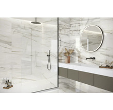Dlažba Obklad imitácia mramoru LUCCA Bianco Gold lesklá 60x120 cm