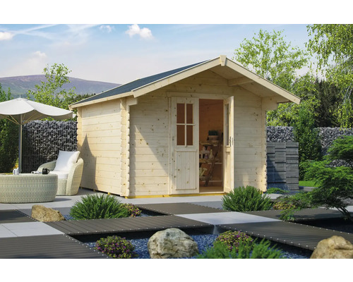 Drevený záhradný domček Skan Holz Faro 2 prírodný 300x250 cm