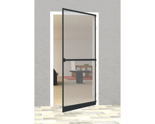 Ochrana proti hmyzu na dvere, alu 100x215x2,8 antracit