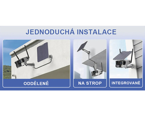 Rôzne spôsoby inštalácie bezpečnostnej kamery so solárnym panelom