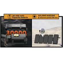 Powerbanka 30000 mAh so solárnym panelom