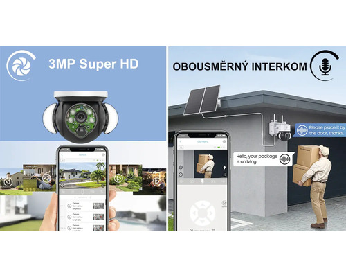 Bezpečnostná kamera s 3MP Super HD a obojsmerným interkomom na sledovanie domácnosti