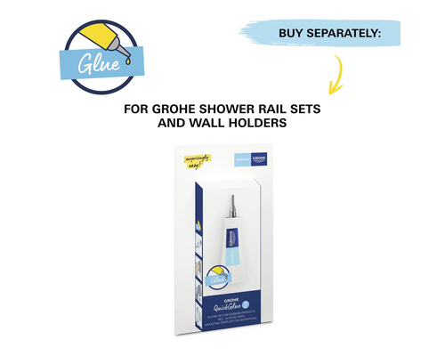 Lepiaca súprava Grohe QuickGlue pre sprchové tyče a nástenné držiaky