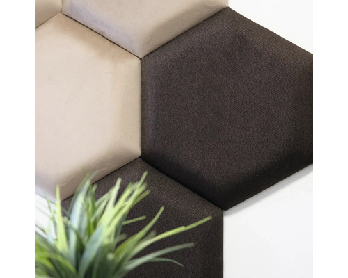 Detail šesťhranných zvukovoizolačných stenových panelov