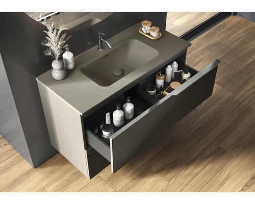 Skrinka pod umývadlo s výsuvom a úložným priestorom do kúpeľne