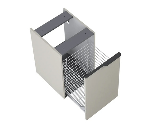 Výsuvná skrinka s drôteným košom pre kuchynské skrinky