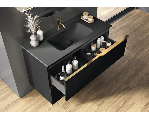 Kúpeľňová skrinka pod umývadlo so zásuvkou a umývadlom