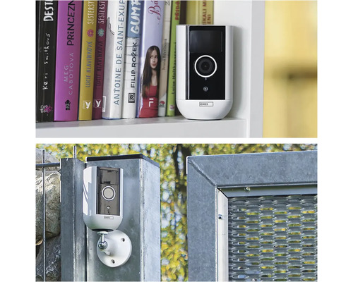 Bezpečnostná kamera EMOS na montáž na stenu a umiestnenie v interiéri.