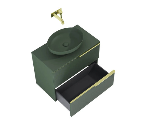 Umývadlová zostava s umývadlom na dosku, skrinkou pod umývadlo so zásuvkou a vodovodnou batériou