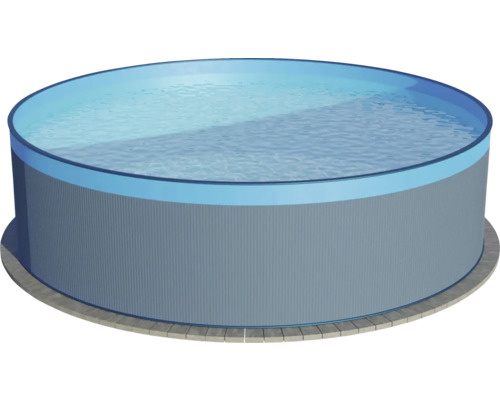 Bazén s oceľovou stenou Planet Pool samotný bazén ANTRAZIT/Blue 450 x 122 cm