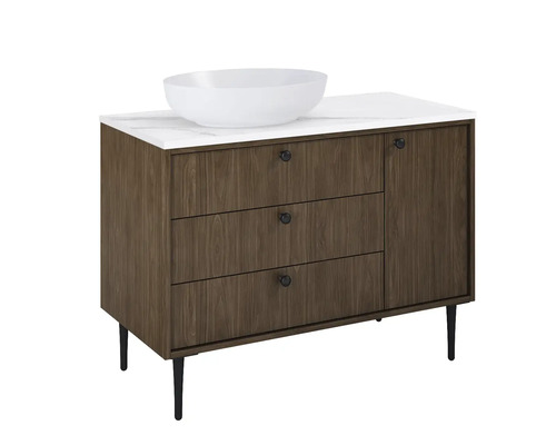 Skrinka pod umývadlo so zásuvkami, dvierkami a umývadlom na dosku