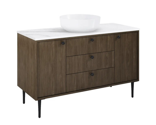 Umývadlo s umývadlom na komode so zásuvkami a dvierkami