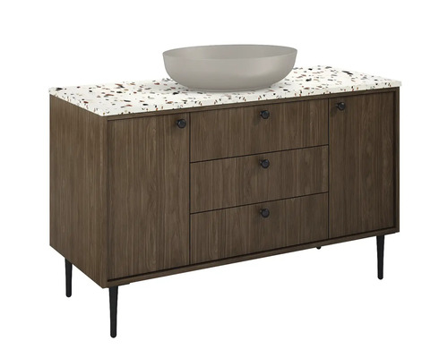 Umývadlo so skrinkou, umývadlo na dosku a tri zásuvky