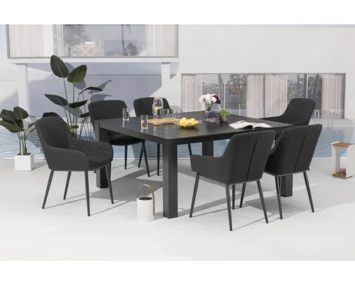 Jedálenský set so šiestimi stoličkami pre vonkajšie použitie