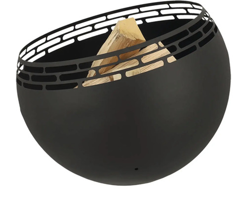 Oceľový kôš na oheň s palivovým drevom