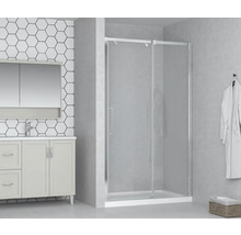 Sprchové dvere do niky form&style MODENA 100 cm farba rámu chróm dekor skla číre sklo