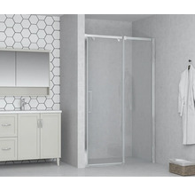 Sprchové dvere do niky form&style MODENA 100 cm farba rámu chróm dekor skla číre sklo