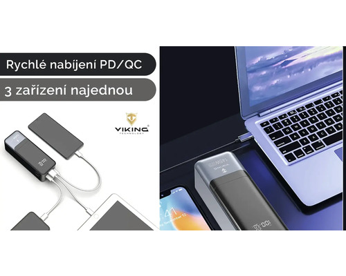 Powerbanka Viking Technology nabíja notebook, tablet a smartfón súčasne