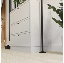 Biela skrinka na topánky s tromi zásuvkami