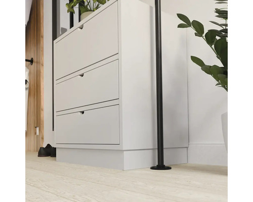 Biela skrinka na topánky s tromi zásuvkami