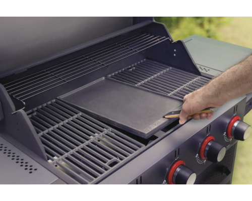 Plynový gril s grilovacou doskou a grilovacím roštom