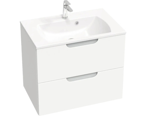 Skrinka pod umývadlo s dvoma zásuvkami a keramickým umývadlom