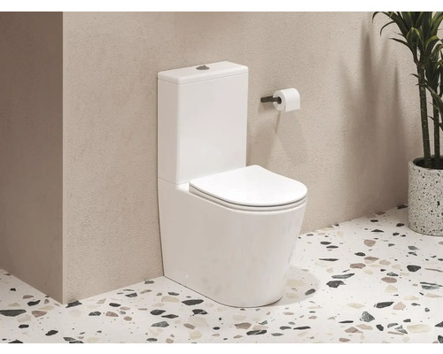 Voľne stojace keramické WC s nádržkou v kúpeľni