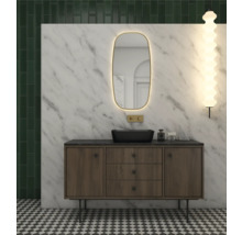 Kúpeľňové zrkadlo s osvetlením v ráme Jungborn Diamond 45 x 90 cm IP 44