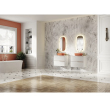 Zrkadlo do kúpeľne s osvetlením v ráme Jungborn Diamond 45 x 90 cm IP 44
