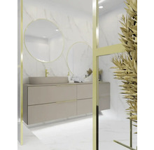 Okrúhle zrkadlo do kúpeľne s osvetlením v ráme Jungborn Round Ø 100 cm IP 44