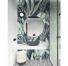 Kulaté zrkadlo do kúpeľne s osvetlením v ráme Jungborn Round Ø 80 cm IP 44