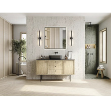 Zrkadlo do kúpeľne s osvetlením v ráme Jungborn Square 80 x 80 cm IP 44