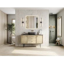 Zrkadlo do kúpeľne s osvetlením v ráme Jungborn Square 80 x 80 cm IP 44