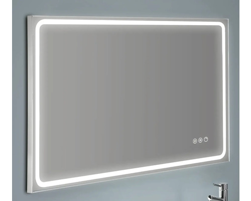 Obdĺžnikové zrkadlo do kúpeľne s LED osvetlením
