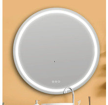 Kúpeľňové zrkadlo okrúhle s LED osvetlením Jungborn JUNGBORN a s ochranou proti zahmlievaniu Ø 80 cm IP 44