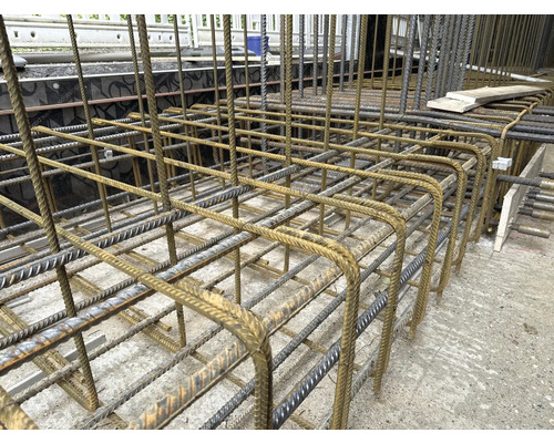 Detailný pohľad na oceľové betonárske siete pre betónové konštrukcie