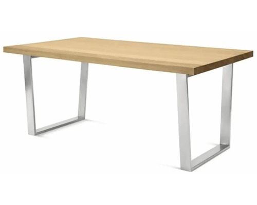 Stôl s doskou a kovovým rámom