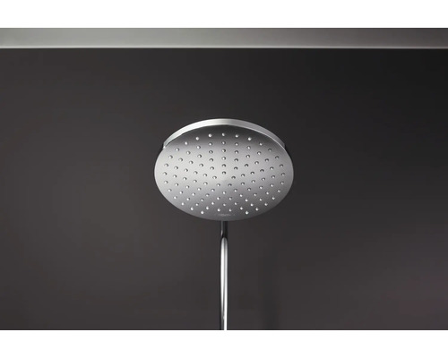 Okrúhla kovová hlavová sprcha so sprchovým ramenom